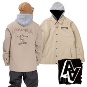 Double A AA Snowboard Wear COACH Jacket GONZ Beige 22-23 Coach Jacket