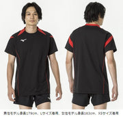 MIZUNO Volleyball Uniform Game Shirt Short Sleeve Top Volleyball Wear Unisex Junior