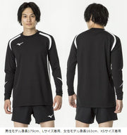MIZUNO Volleyball Uniform Game Shirt Long Sleeve Top Volleyball Wear Unisex Junior
