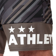 Graphic lower ATHLETA futsal soccer wear with the Athleta plastic pan pocket