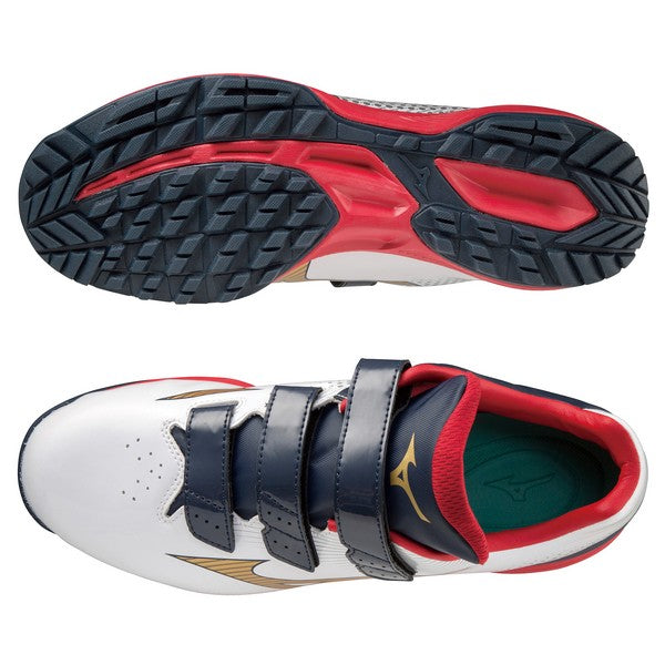 シューズ Mizuno Lightrevo Trainer CR 30cm Mizuno Lightrevo Trainer CR Wide White Navy Men Baseball