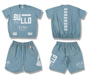 SULLO half piste top and bottom set plastic shirt plastic pan stretch DUCKTAIL TEE WALK ABOUT SHORTS futsal soccer wear