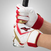 Baseball Gloves Batting Gloves For Hitting Both Hands Will Drive Red MIZUNO Batter