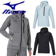 MIZUNO Sweat Hoodie, Stretch Full Zip Top, Unisex, Men's