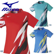 MIZUNO Women's Game Shirt Uniform Short Sleeve Top Tennis Soft Tennis Badminton Wear