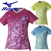 MIZUNO Women's Game Shirt Uniform Short Sleeve Top Tennis Soft Tennis Badminton Wear