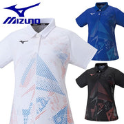 MIZUNO Women's Game Shirt Uniform Short Sleeve Top Tennis Soft Tennis Badminton Wear