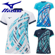 Mizuno Women's Game Shirt Uniform Short Sleeve Top MIZUNO Tennis Soft Tennis Badminton Wear