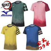 Demon Blade Mizuno T-shirt Plastic Shirt Short Sleeve Top Official Collaboration MIZUNO Kimetsu Yaba Tennis Badminton Table Tennis Wear