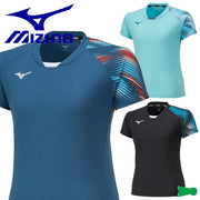 MIZUNO Women's Game Shirt Uniform Short Sleeve Top Tennis Soft Tennis Badminton Wear