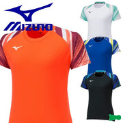 MIZUNO Women's Game Shirt Uniform Short Sleeve Top Tennis Soft Tennis Badminton Wear