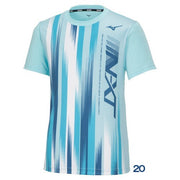 T-shirt, plastic shirt, short sleeve top, MIZUNO tennis, soft tennis, badminton wear, men's