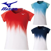 Mizuno Women's Game Shirt Uniform Short Sleeve Top MIZUNO Tennis Soft Tennis Badminton Wear