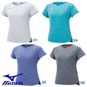 Mizuno Women's Game Shirt Uniform Short Sleeve Top MIZUNO Tennis Soft Tennis Badminton Wear