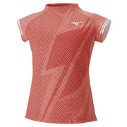 MIZUNO Women's Game Shirt Uniform Short Sleeve Top Tennis Soft Tennis Badminton Wear