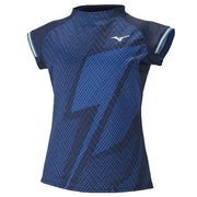 MIZUNO Women's Game Shirt Uniform Short Sleeve Top Tennis Soft Tennis Badminton Wear