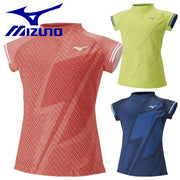 MIZUNO Women's Game Shirt Uniform Short Sleeve Top Tennis Soft Tennis Badminton Wear