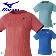 MIZUNO Women's Game Shirt Uniform Short Sleeve Top Tennis Soft Tennis Badminton Wear