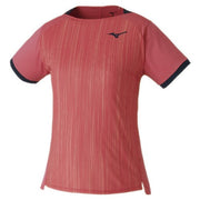 MIZUNO Women's Game Shirt Uniform Short Sleeve Top Tennis Soft Tennis Badminton Wear