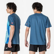 MIZUNO Table Tennis Uniform Short Sleeve Top Game Shirt Wear Men's Unisex