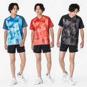 MIZUNO Table Tennis Uniform Short Sleeve Top Game Shirt Wear Men's Unisex