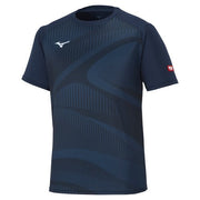 MIZUNO Table Tennis Uniform Short Sleeve Top Game Shirt Wear Men's Unisex