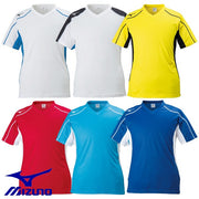 MIZUNO Pla Shirt Short Sleeve Soccer Futsal Wear P2MA8020 Men's